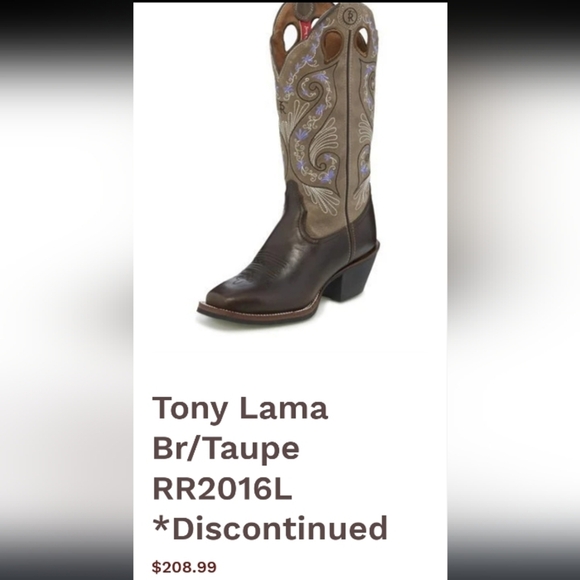 Tony Lama Deadstock Leather Purple Floral Tooled Western Cowboy Boot - Picture 8 of 8